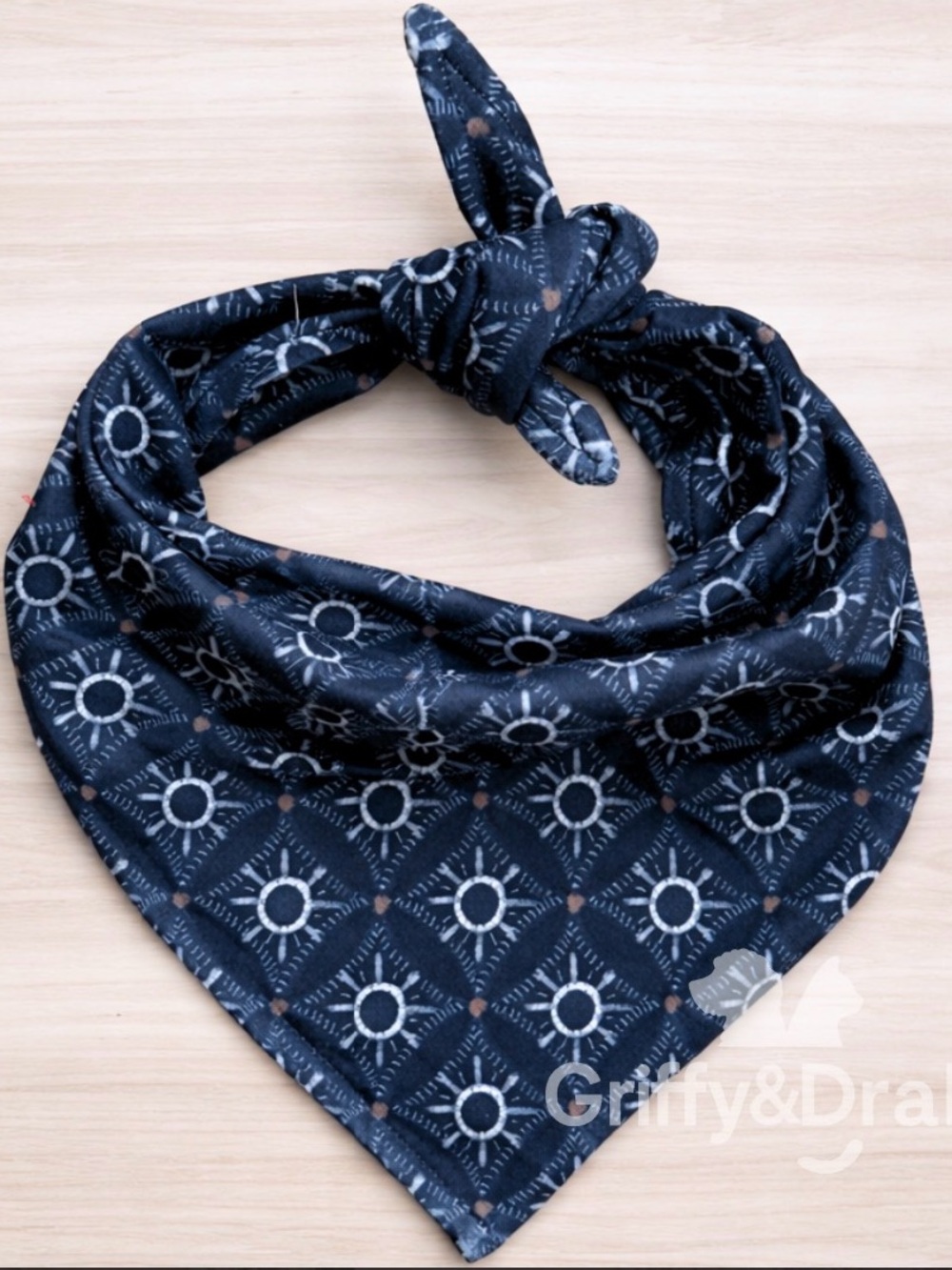 Navy Sunburst Bandana Dog Bandana
